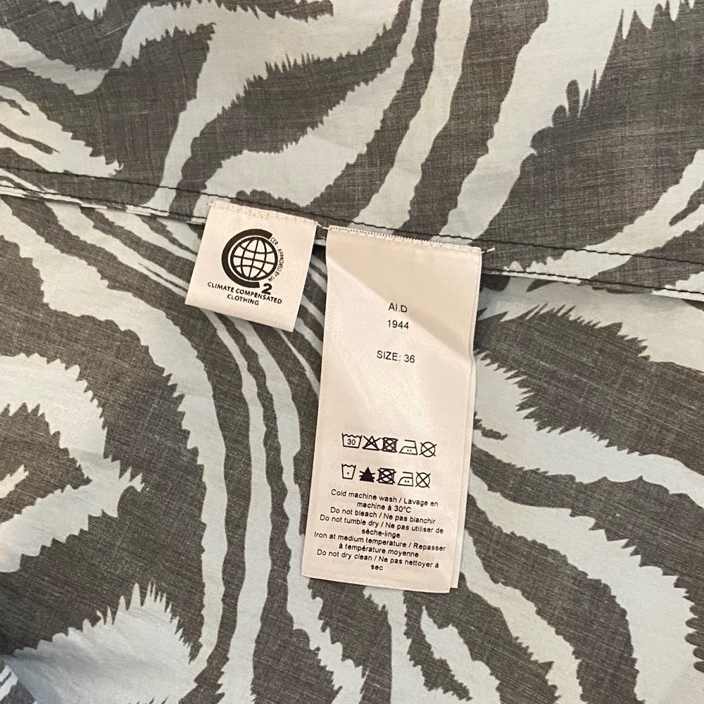 Ganni Black and Blue Zebra Pattern dress - Picture 4 of 4